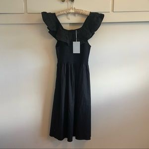 NWT Hill House Home The Akilah Nap Dress - Black Poplin - Black Poplin / XL